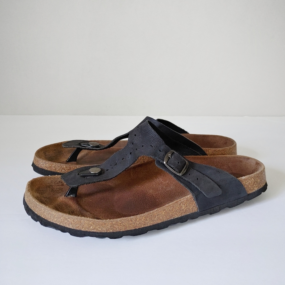 Biotime Brooke Sandals Leather Suede Size 41 Black